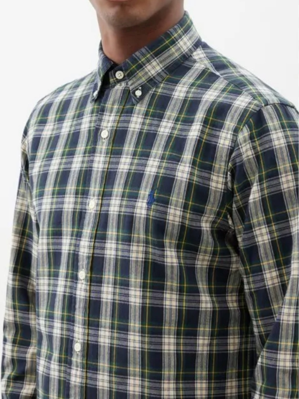 Polo by Ralph Lauren Navy Plaid Button-Down Shirt Boys Large 14 16 Preppy School